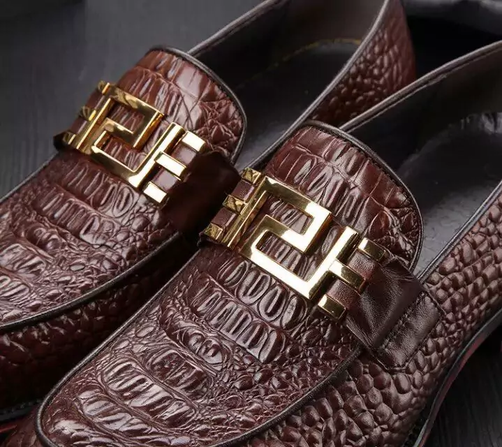 versace chaussures sport solde crocodile skin brown